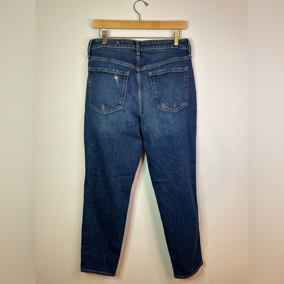 NWT Old Navy O.G. Straight High Rise Distressed Blue Jeans Margdes 10 - Picture 7 of 15